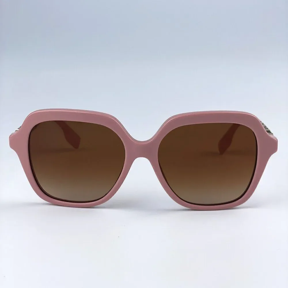 SALE! NEW Burberry BE4389 406113 Pink Brown Oversized Square Women Sunglasse